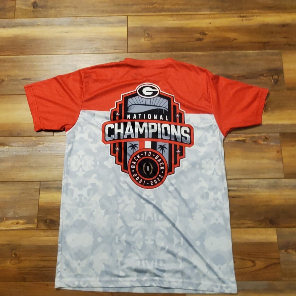 BSM Georgia Bulldogs National Champions Back-to-Back 2021-2022 Camo Shirt Mens M